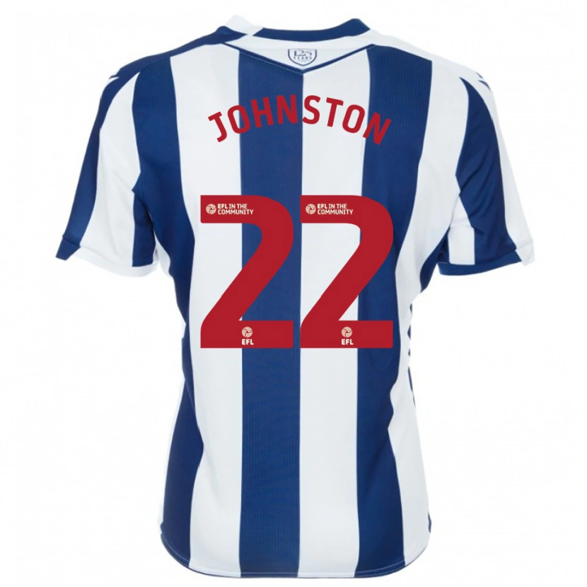 Danxen Enfant Maillot Mikey Johnston #22 Marine Blanc Tenues Domicile 2025/26 T-Shirt