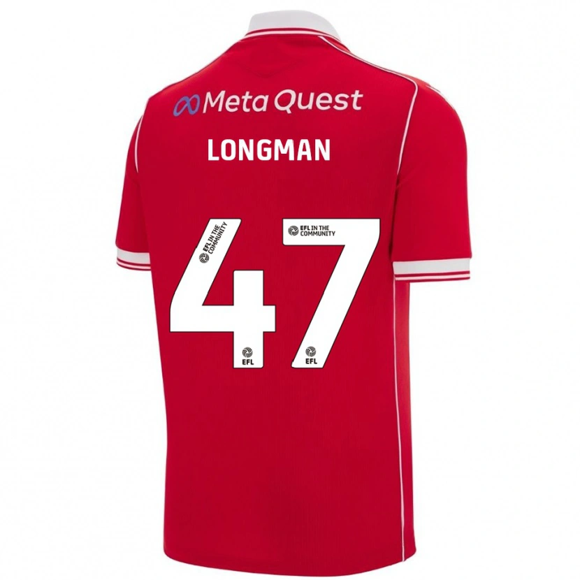 Danxen Enfant Maillot Ryan Longman #47 Rouge Blanc Tenues Domicile 2025/26 T-Shirt
