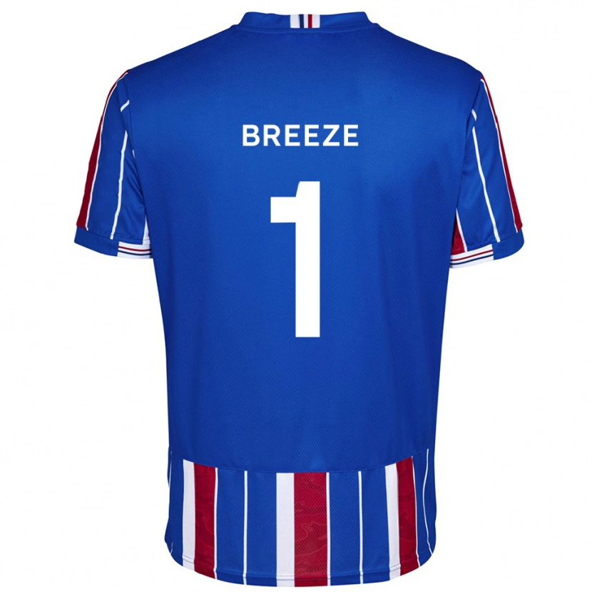 Danxen Enfant Maillot Gabriel Breeze #1 Bleu Rouge Blanc Tenues Domicile 2025/26 T-Shirt