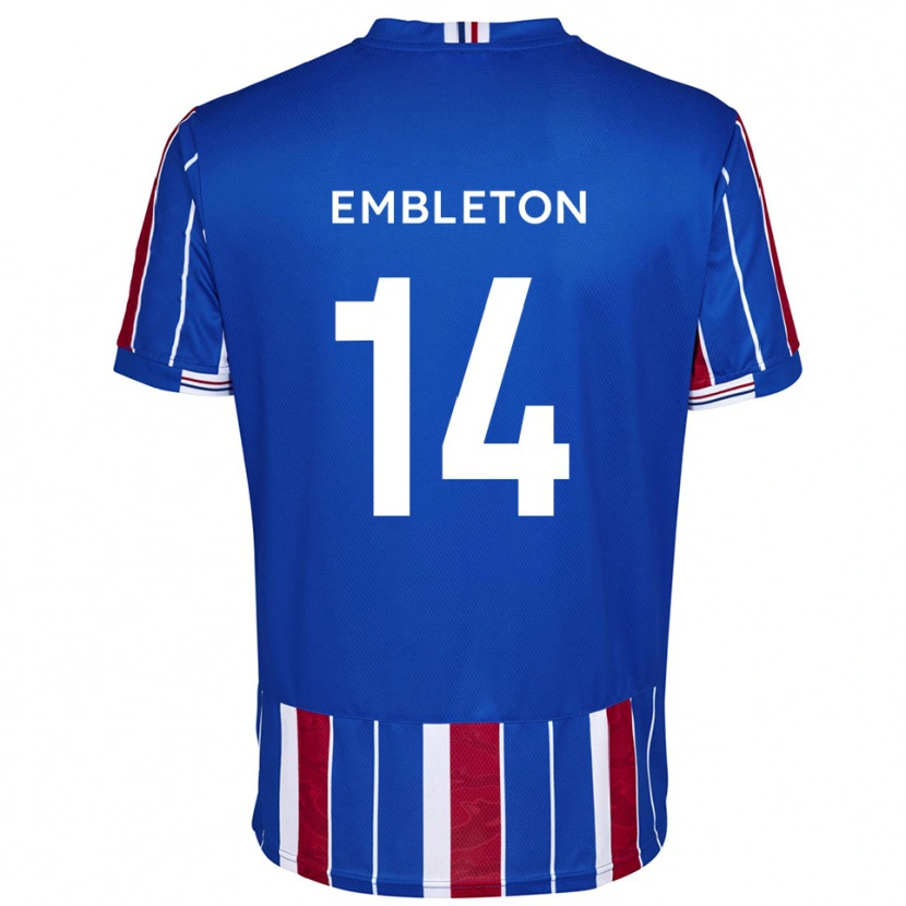 Danxen Enfant Maillot Elliot Embleton #14 Bleu Rouge Blanc Tenues Domicile 2025/26 T-Shirt