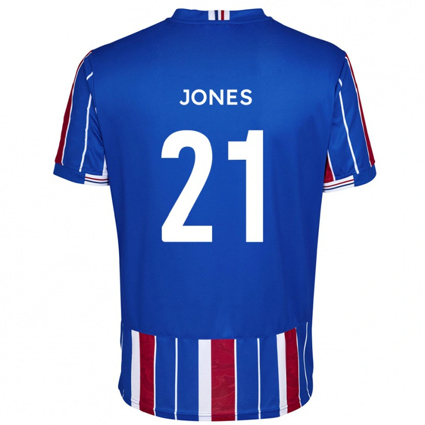Danxen Enfant Maillot Jordan Jones #21 Bleu Rouge Blanc Tenues Domicile 2025/26 T-Shirt