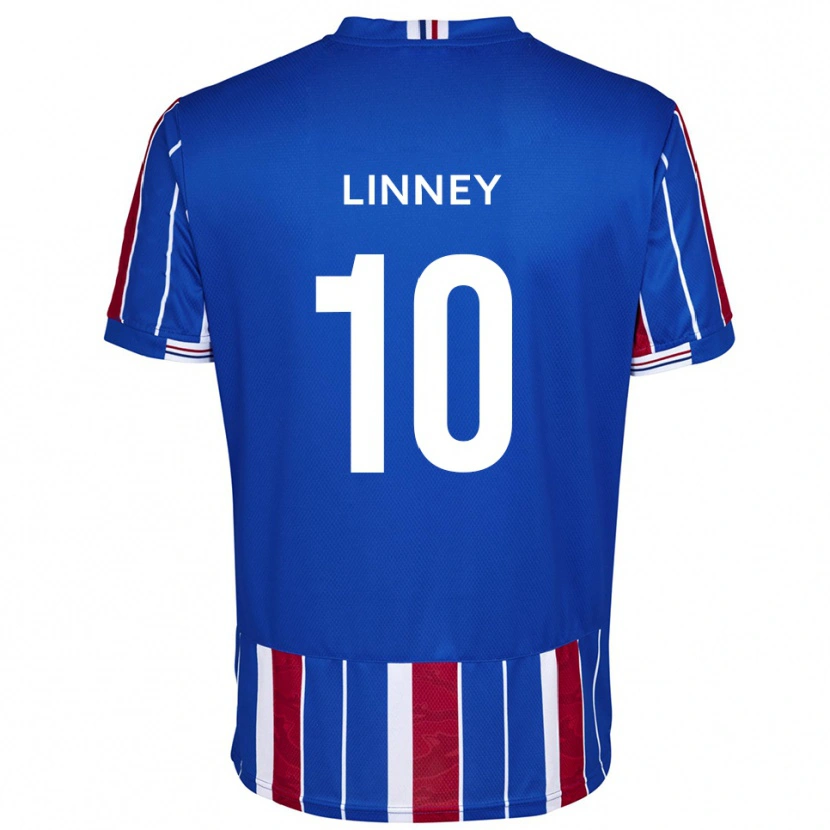 Danxen Enfant Maillot Regan Linney #10 Bleu Rouge Blanc Tenues Domicile 2025/26 T-Shirt