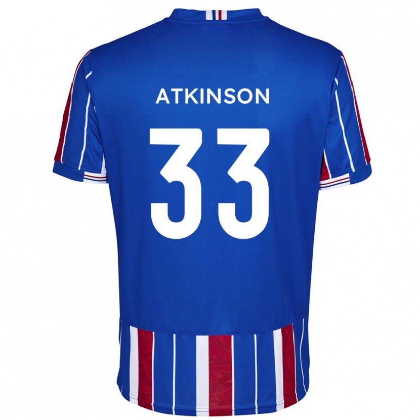 Danxen Enfant Maillot Hayden Atkinson #33 Bleu Rouge Blanc Tenues Domicile 2025/26 T-Shirt
