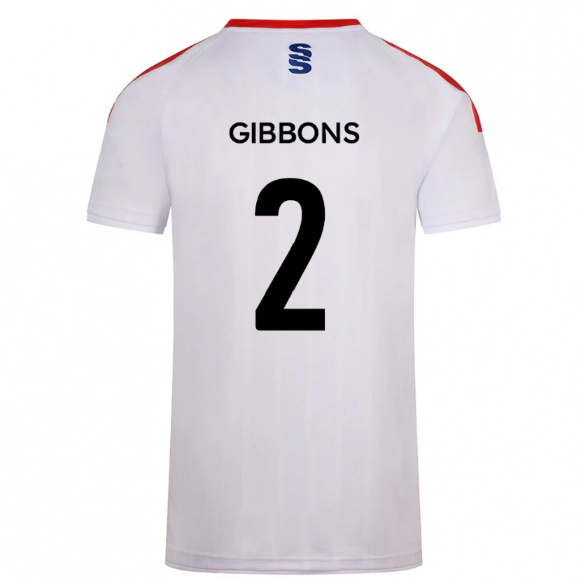 Danxen Enfant Maillot Sam Gibbons #2 Blanc Marine Tenues Domicile 2025/26 T-Shirt