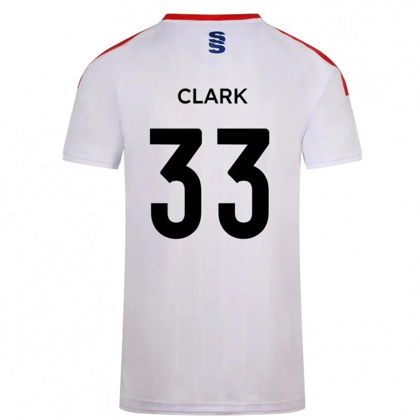 Danxen Enfant Maillot Charlie Clark #33 Blanc Marine Tenues Domicile 2025/26 T-Shirt