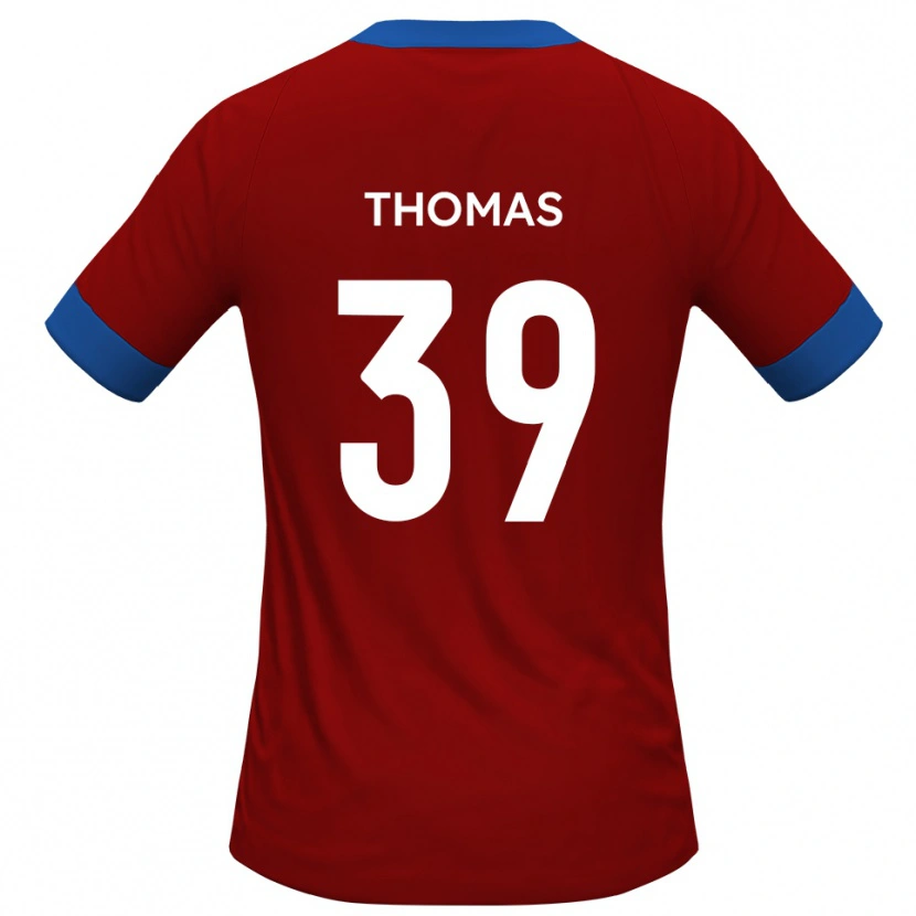 Danxen Enfant Maillot Kwame Thomas #39 Rouge Bleu Tenues Domicile 2025/26 T-Shirt