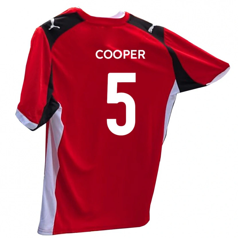 Danxen Enfant Maillot Jake Cooper #5 Rouge Blanc Tenues Domicile 2025/26 T-Shirt