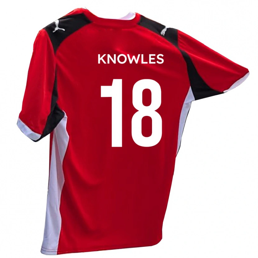 Danxen Enfant Maillot Jimmy Knowles #18 Rouge Blanc Tenues Domicile 2025/26 T-Shirt