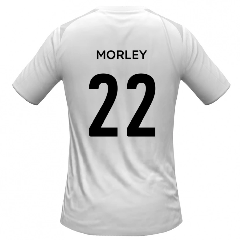 Danxen Enfant Maillot Adam Morley #22 Blanc Gris Tenues Domicile 2025/26 T-Shirt