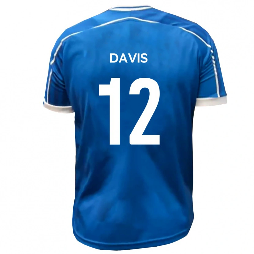 Danxen Enfant Maillot Sonnie Davis #12 Bleu Blanc Tenues Domicile 2025/26 T-Shirt