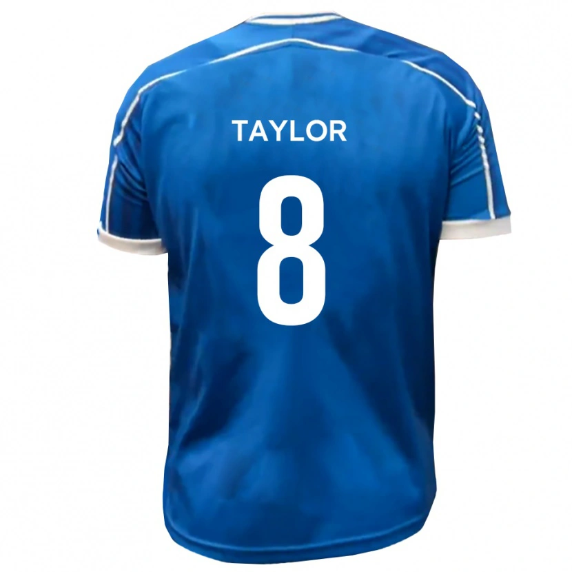 Danxen Enfant Maillot Jake Taylor #8 Bleu Blanc Tenues Domicile 2025/26 T-Shirt