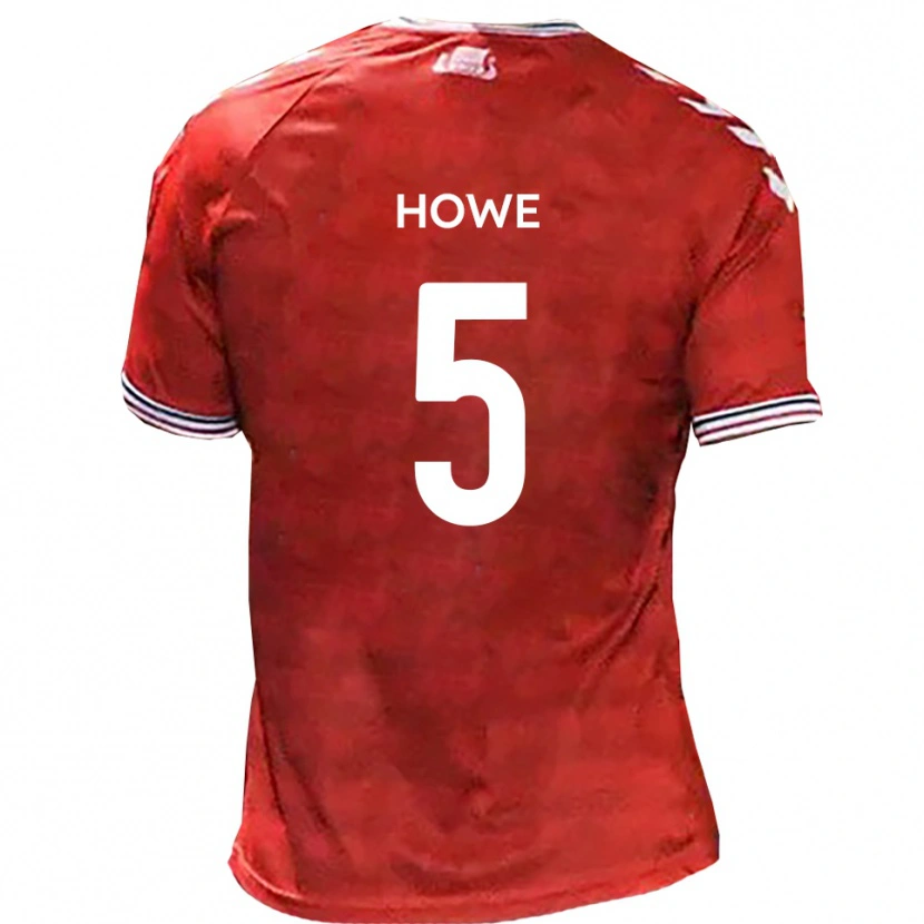 Danxen Enfant Maillot Callum Howe #5 Rouge Blanc Tenues Domicile 2025/26 T-Shirt