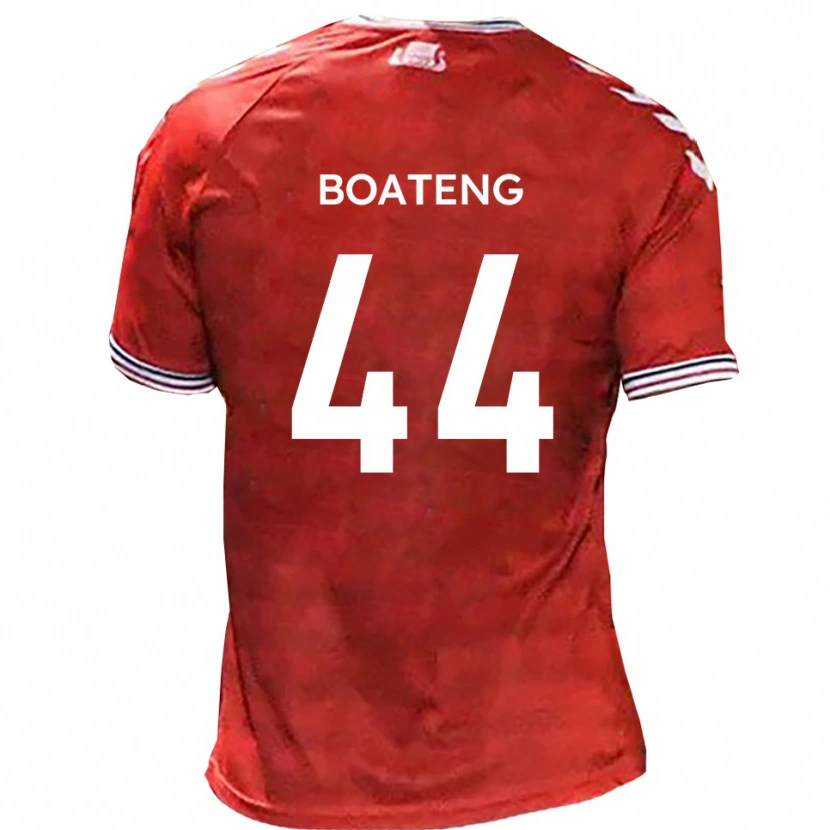 Danxen Enfant Maillot Hiram Boateng #44 Rouge Blanc Tenues Domicile 2025/26 T-Shirt