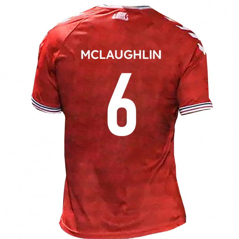 Danxen Enfant Maillot Paddy Mclaughlin #6 Rouge Blanc Tenues Domicile 2025/26 T-Shirt