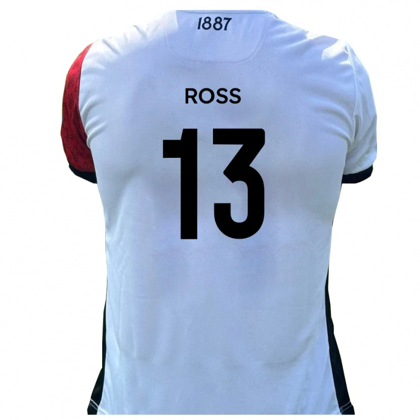 Danxen Enfant Maillot Craig Ross #13 Rouge Blanc Tenues Domicile 2025/26 T-Shirt