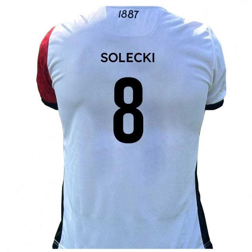 Danxen Enfant Maillot Joshua Solecki #8 Rouge Blanc Tenues Domicile 2025/26 T-Shirt