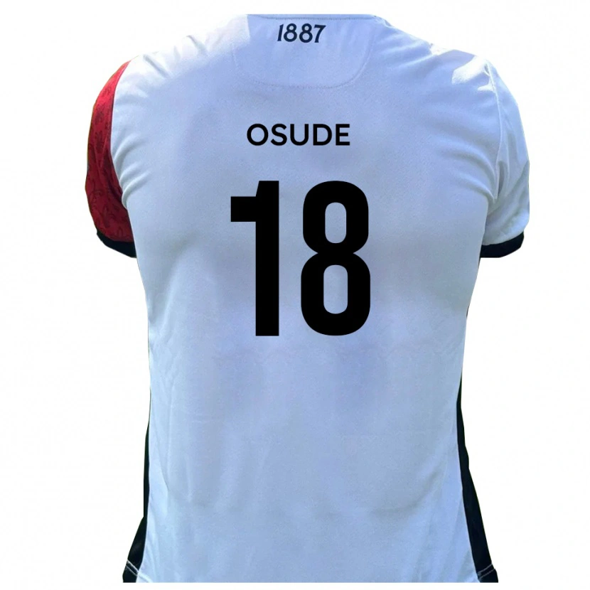 Danxen Enfant Maillot Joshua Osude #18 Rouge Blanc Tenues Domicile 2025/26 T-Shirt