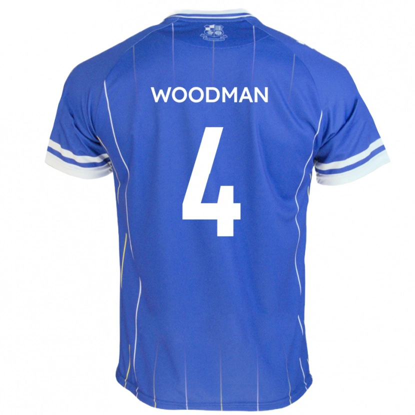 Danxen Enfant Maillot Deon Woodman #4 Bleu Royal Tenues Domicile 2025/26 T-Shirt