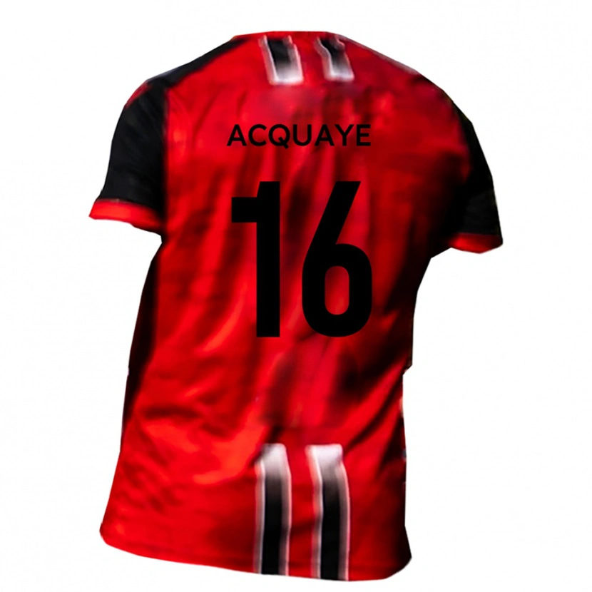 Danxen Enfant Maillot Ben Acquaye #16 Rouge Noir Tenues Domicile 2025/26 T-Shirt