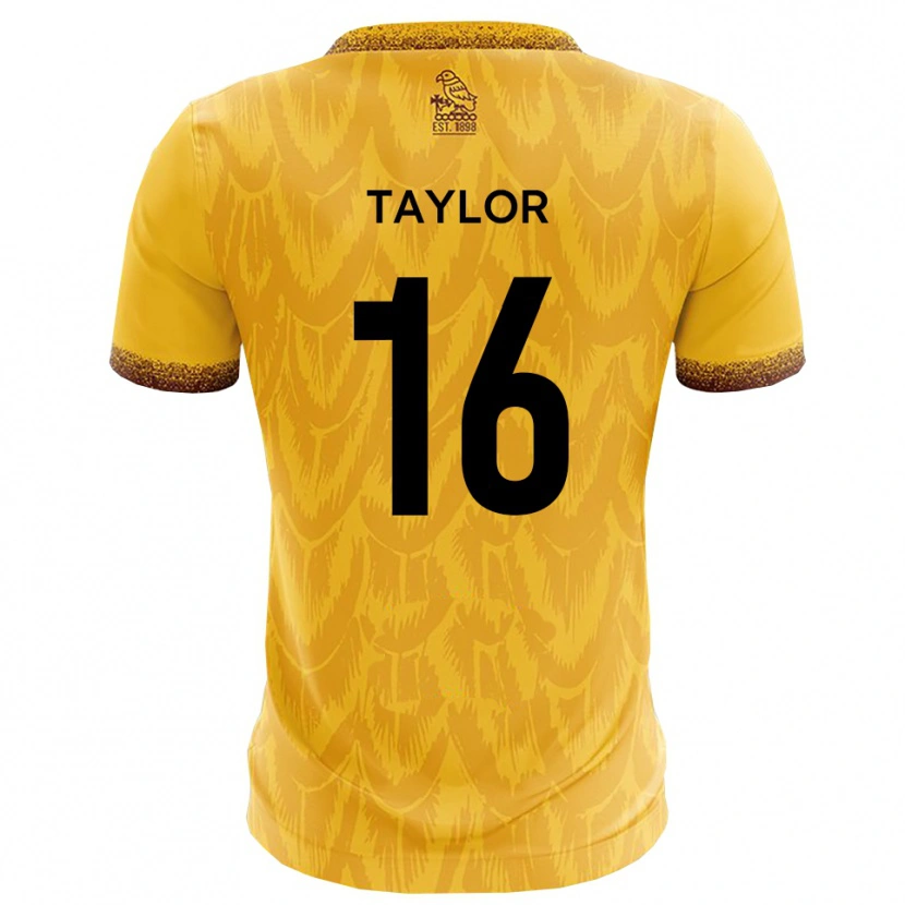 Danxen Enfant Maillot Jack Taylor #16 Jaune Marron Tenues Domicile 2025/26 T-Shirt