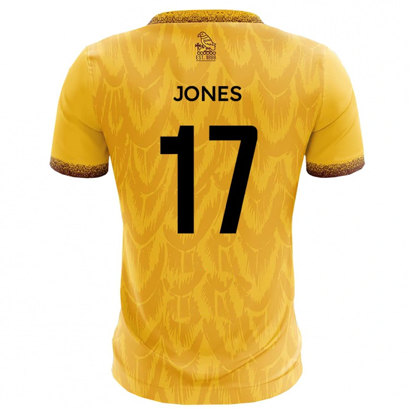 Danxen Enfant Maillot Aaron Jones #17 Jaune Marron Tenues Domicile 2025/26 T-Shirt