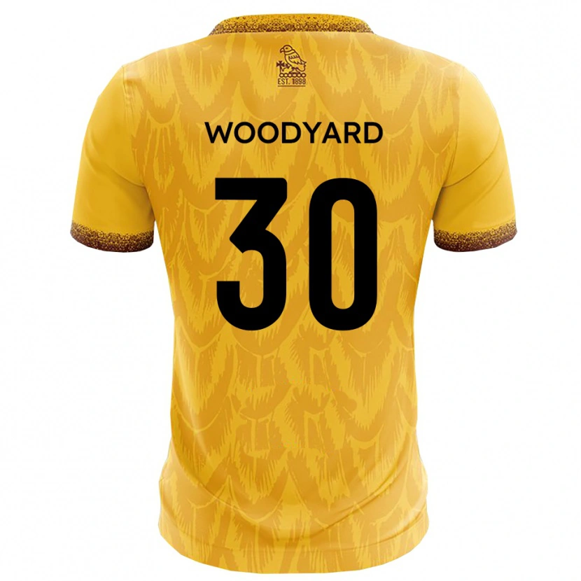 Danxen Enfant Maillot Alex Woodyard #30 Jaune Marron Tenues Domicile 2025/26 T-Shirt