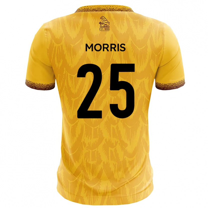 Danxen Enfant Maillot Chad Morris #25 Jaune Marron Tenues Domicile 2025/26 T-Shirt