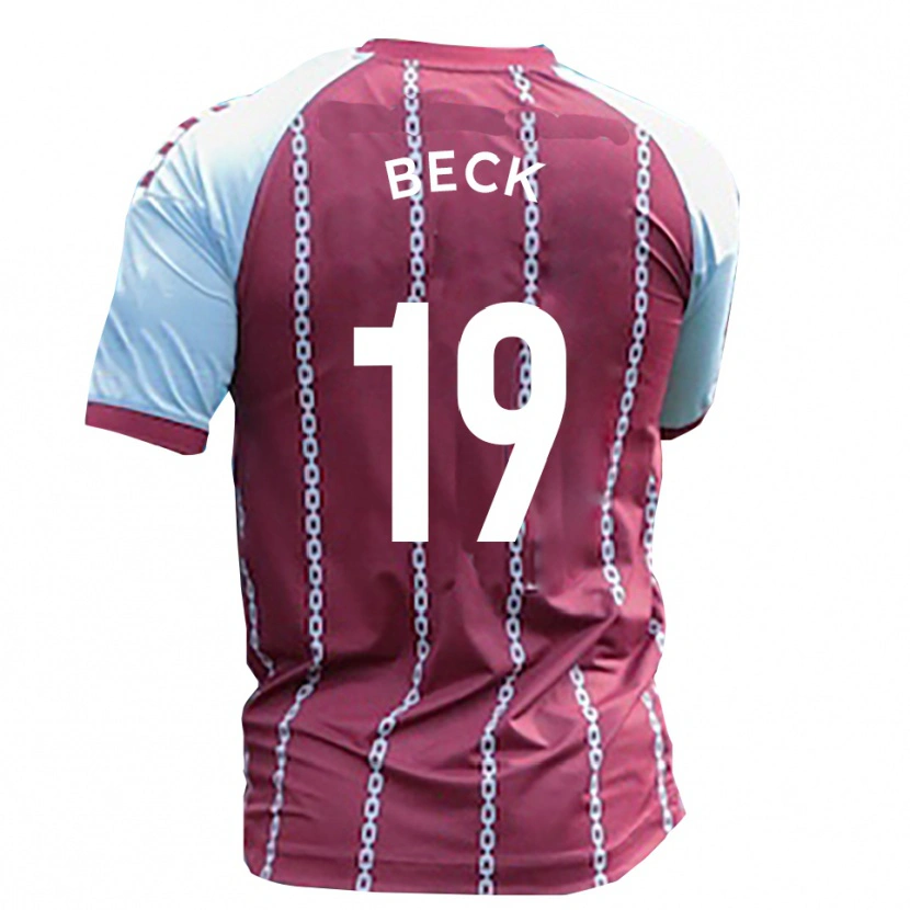 Danxen Enfant Maillot Mark Beck #19 Bleu Ciel Rouille Rouge Tenues Domicile 2025/26 T-Shirt