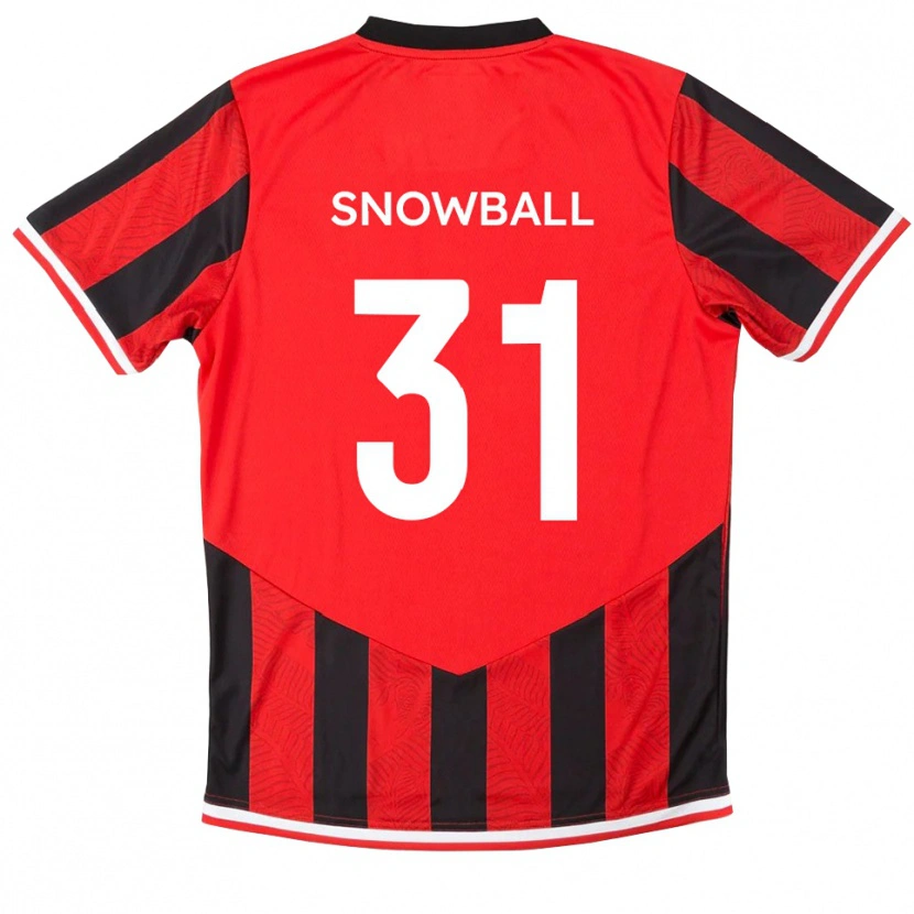 Danxen Enfant Maillot Nathan Snowball #31 Rouge Noir Tenues Domicile 2025/26 T-Shirt