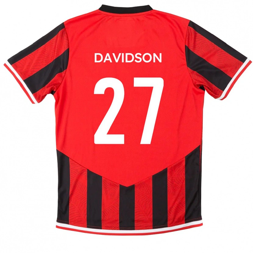 Danxen Enfant Maillot Mani Davidson #27 Rouge Noir Tenues Domicile 2025/26 T-Shirt