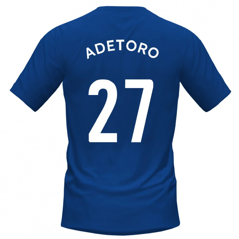 Danxen Enfant Maillot Adam Alimi-Adetoro #27 Bleu Blanc Tenues Domicile 2025/26 T-Shirt
