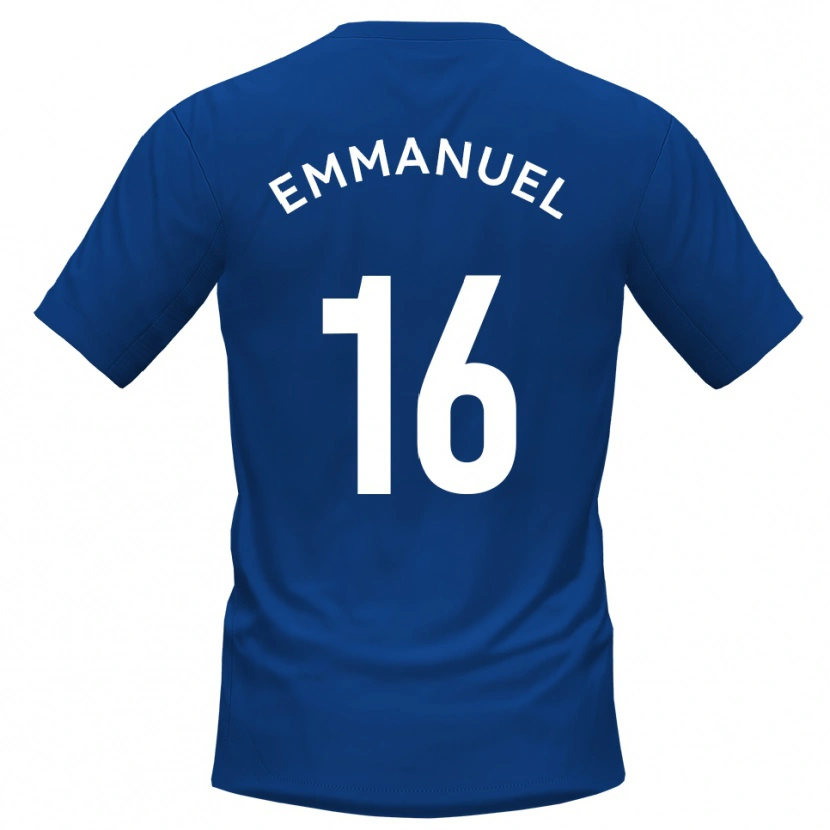 Danxen Enfant Maillot Josh Emmanuel #16 Bleu Blanc Tenues Domicile 2025/26 T-Shirt