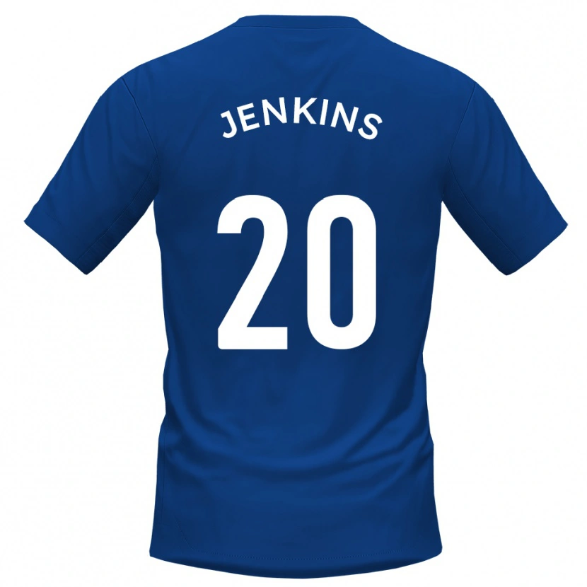 Danxen Enfant Maillot Jack Jenkins #20 Bleu Blanc Tenues Domicile 2025/26 T-Shirt