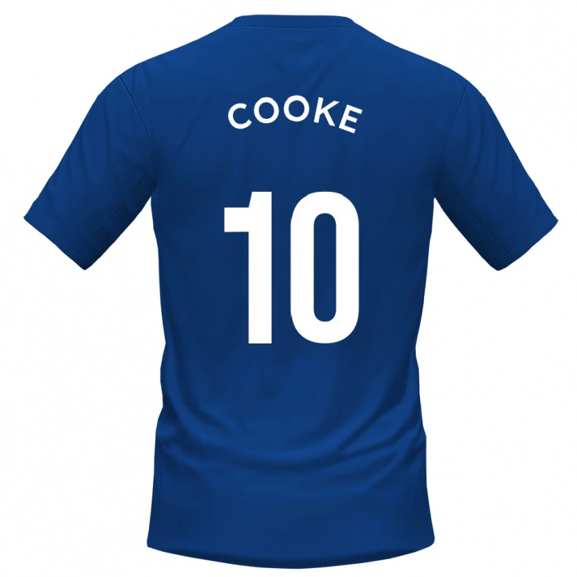 Danxen Enfant Maillot Jamie Cooke #10 Bleu Blanc Tenues Domicile 2025/26 T-Shirt