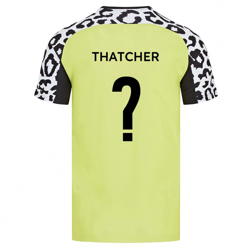 Danxen Enfant Maillot Katie Thatcher #0 Jaune Fluorescent Tenues Domicile 2025/26 T-Shirt