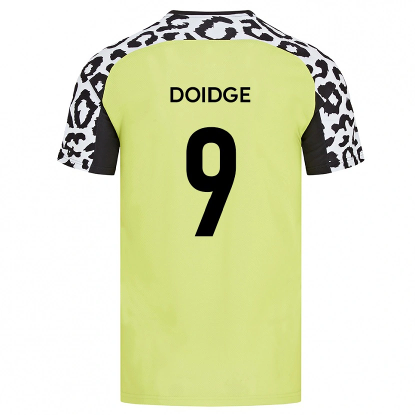 Danxen Enfant Maillot Christian Doidge #9 Jaune Fluorescent Tenues Domicile 2025/26 T-Shirt