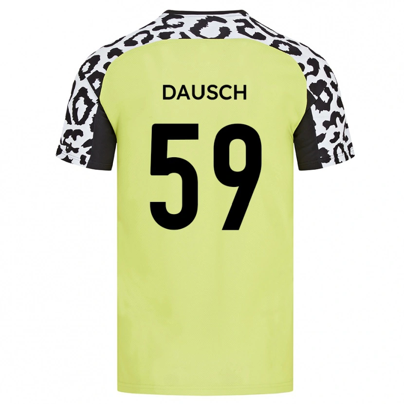 Danxen Enfant Maillot Aidan Dausch #59 Jaune Fluorescent Tenues Domicile 2025/26 T-Shirt