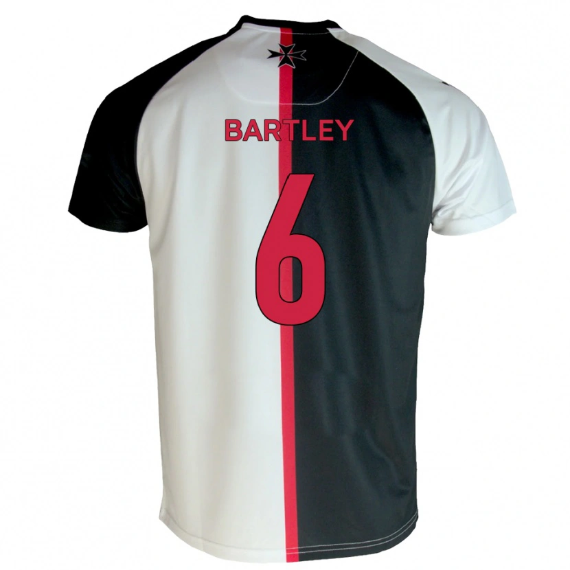 Danxen Enfant Maillot Ryan Bartley #6 Blanc Noir Tenues Domicile 2025/26 T-Shirt