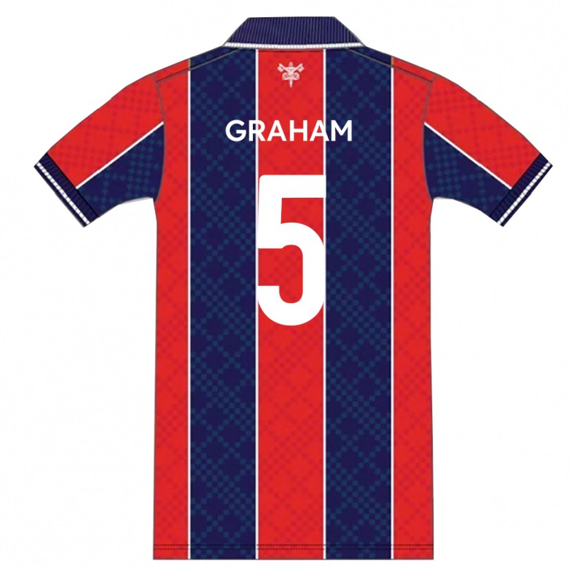 Danxen Enfant Maillot Sam Graham #5 Rouge Marine Tenues Domicile 2025/26 T-Shirt