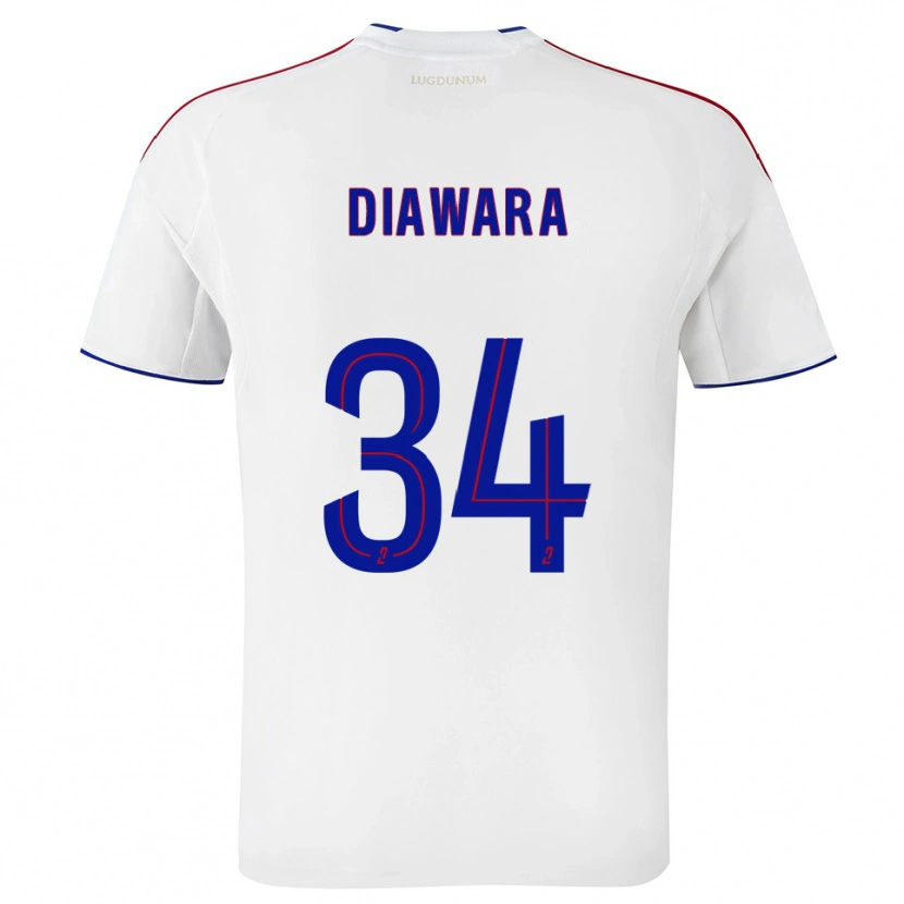 Danxen Enfant Maillot Mahamadou Diawara #34 Blanc Rouge Tenues Domicile 2025/26 T-Shirt