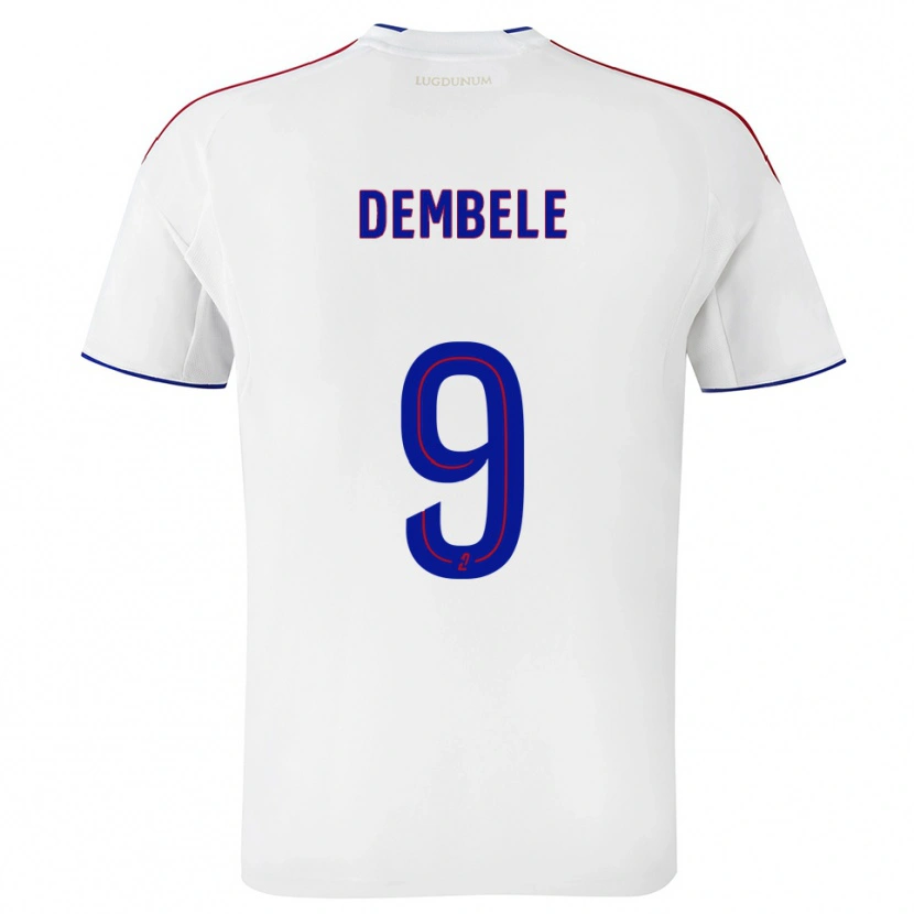 Danxen Enfant Maillot Moussa Dembele #9 Blanc Rouge Tenues Domicile 2025/26 T-Shirt