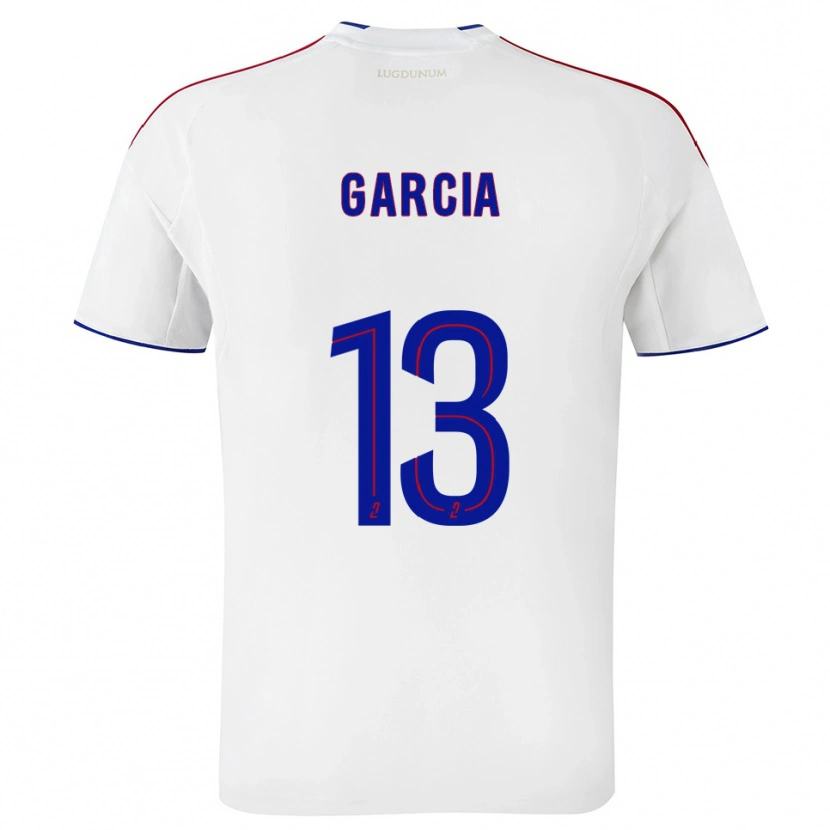 Danxen Enfant Maillot Angel Garcia #13 Blanc Rouge Tenues Domicile 2025/26 T-Shirt