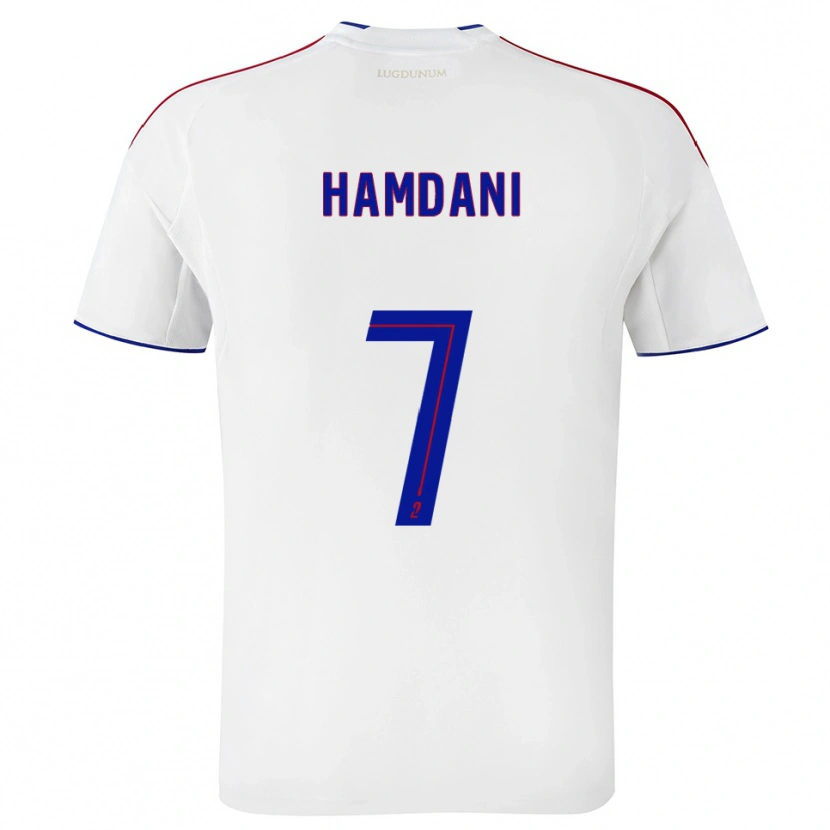 Danxen Enfant Maillot Adil Hamdani #7 Blanc Rouge Tenues Domicile 2025/26 T-Shirt