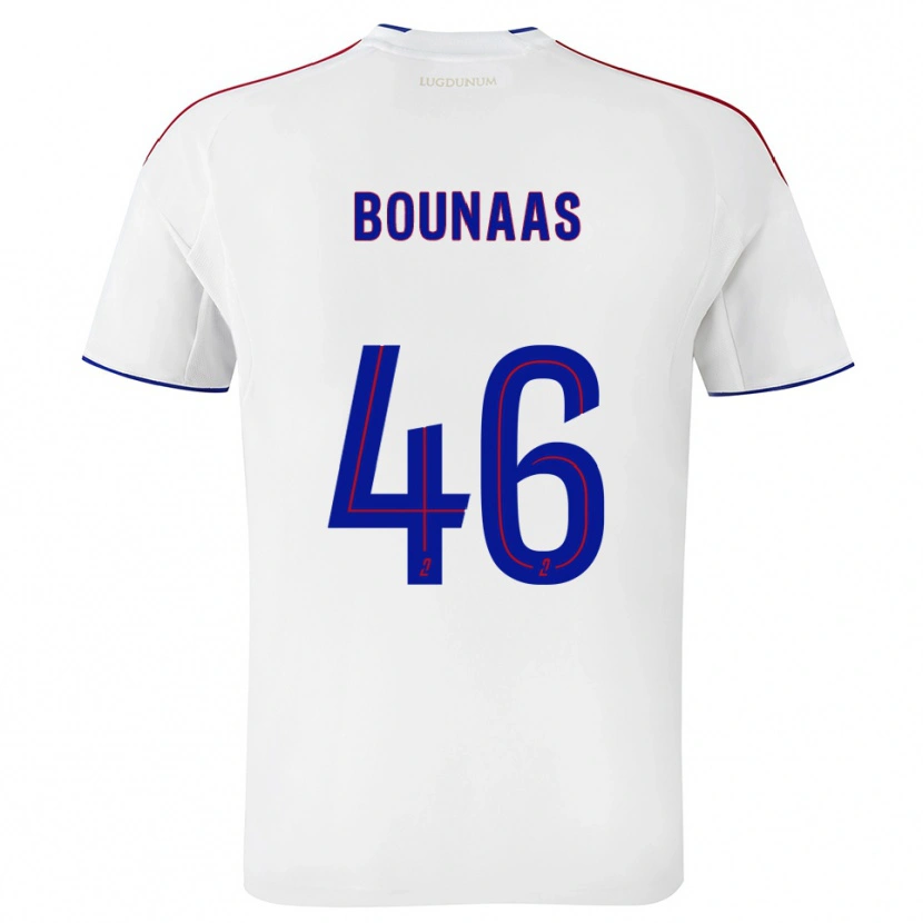 Danxen Enfant Maillot Idris Bounaas #46 Blanc Rouge Tenues Domicile 2025/26 T-Shirt