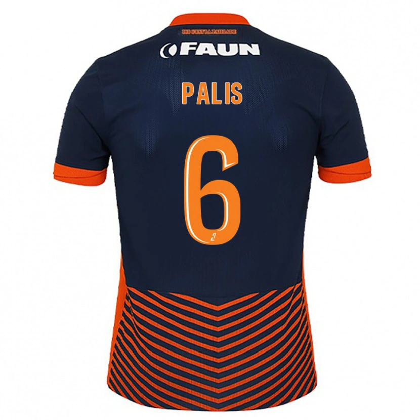 Danxen Enfant Maillot Ella Palis #6 Bleu Nuit Orange Tenues Domicile 2025/26 T-Shirt