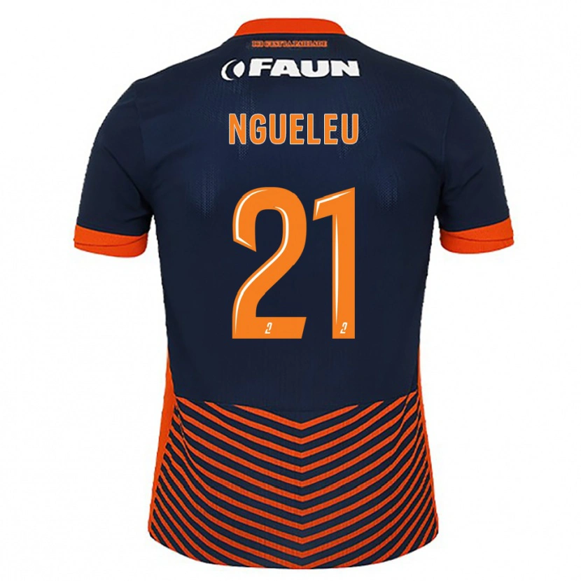 Danxen Enfant Maillot Nina Ngueleu #21 Bleu Nuit Orange Tenues Domicile 2025/26 T-Shirt