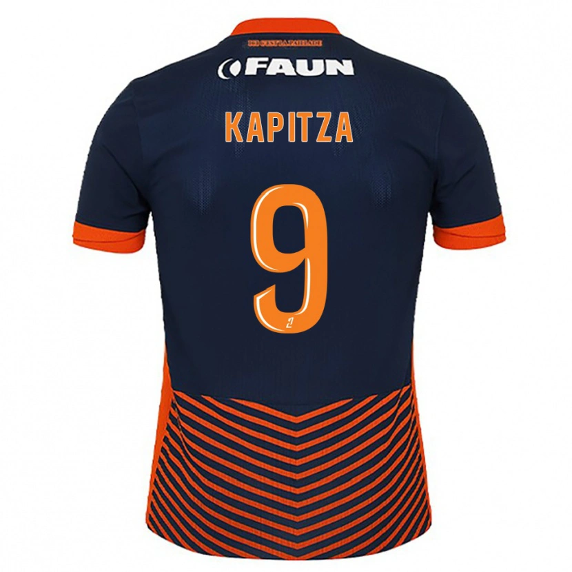 Danxen Enfant Maillot Matisse Kapitza #9 Bleu Nuit Orange Tenues Domicile 2025/26 T-Shirt