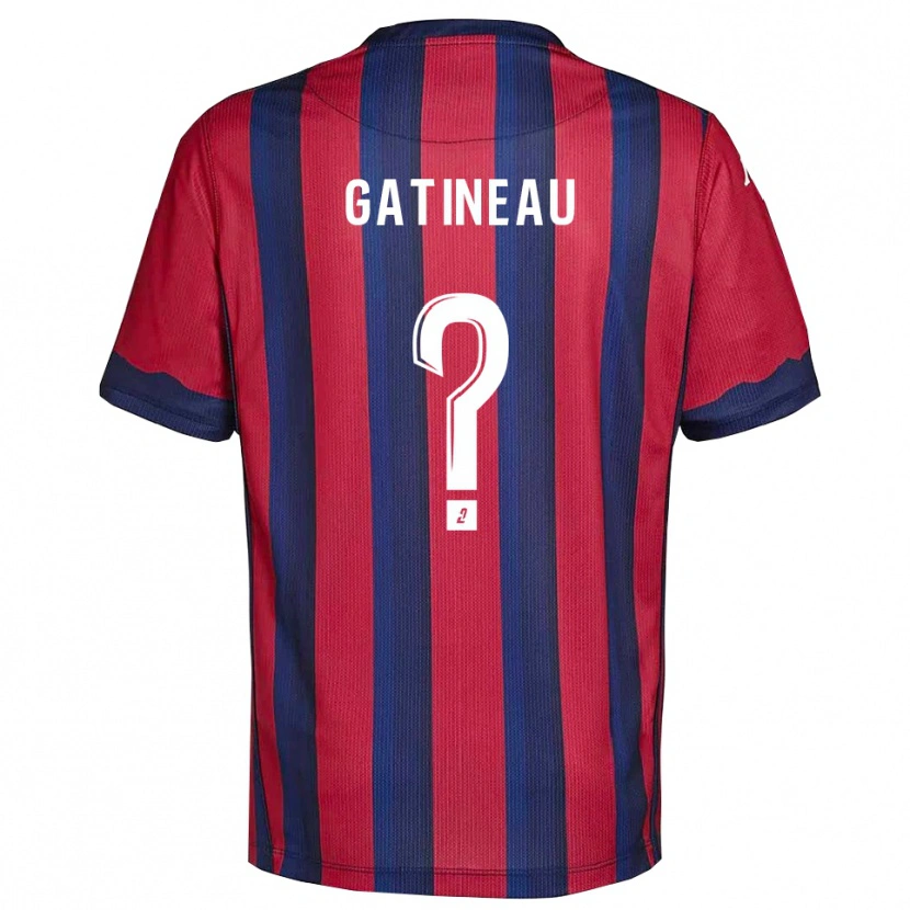 Danxen Enfant Maillot Anthony Gatineau #0 Bourgogne Marine Tenues Domicile 2025/26 T-Shirt