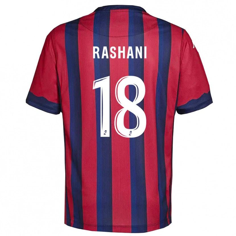 Danxen Enfant Maillot Elbasan Rashani #18 Bourgogne Marine Tenues Domicile 2025/26 T-Shirt