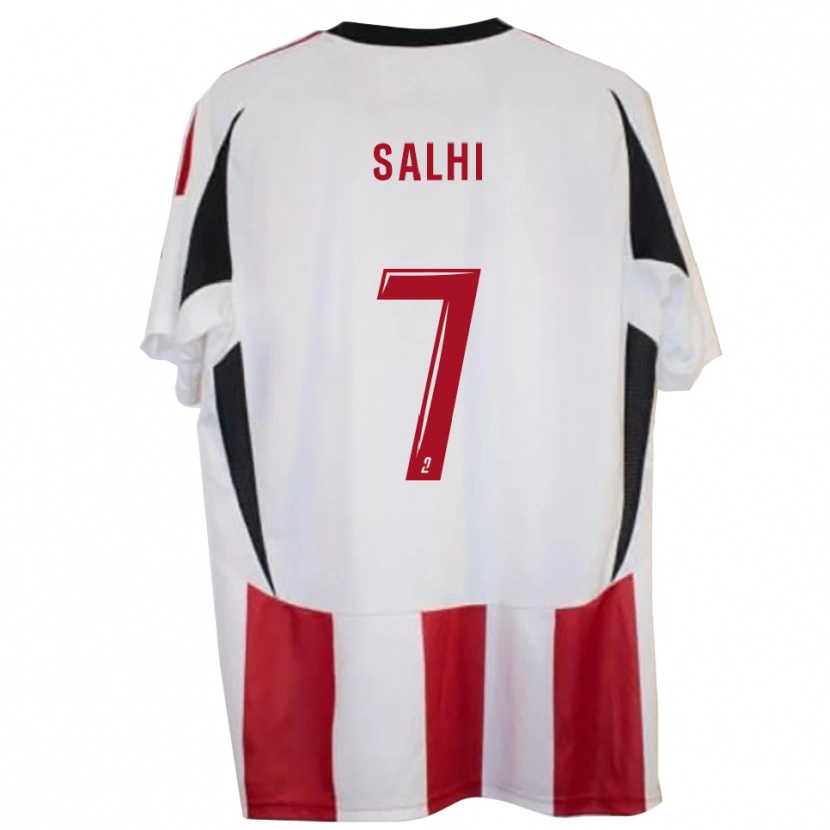 Danxen Enfant Maillot Qays Salhi #7 Rouge Bleu Tenues Domicile 2025/26 T-Shirt